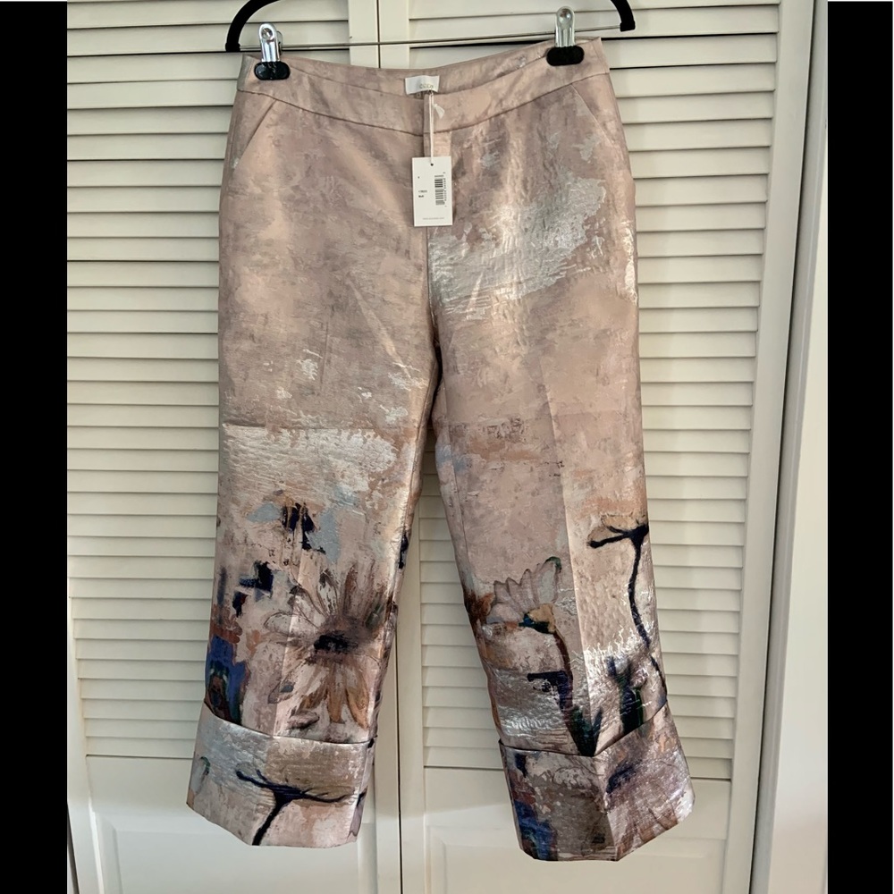 ECRU Satin & Metallic Pants